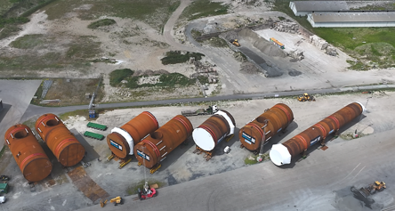 West Harbor Hvide Sande Stiesdal wind turbine foundation
